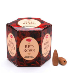 Conuri parfumate Hem Red Rose Backﬂow Cone Hem 40 buc  | Ventani importator Hem India